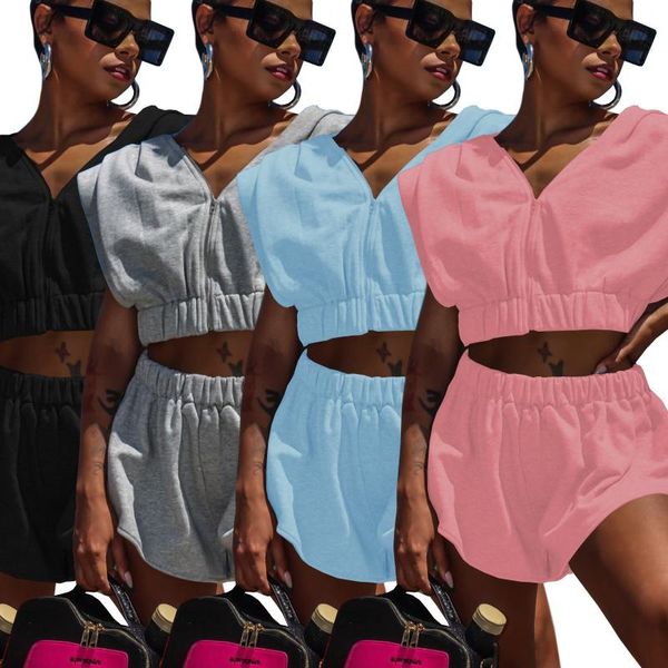 women's tracksuits zoctuo stretchy waist shorts set solid pleated zipper crop short summer tracksuit sleeveless casual 2 piece, Gray
women's tracksuits zoctuo stretchy waist shorts set solid pleated zipper crop short summer tracksuit sleeveless casual 2 piece, Gray