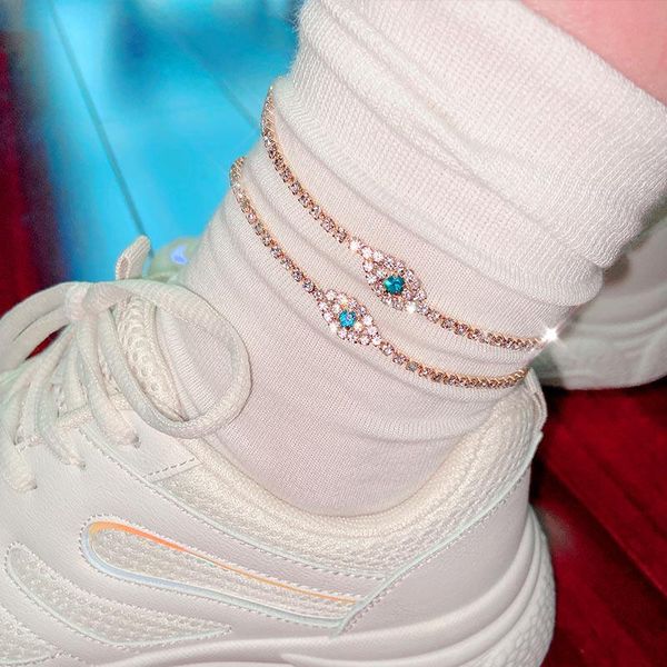 2pcs/set geometric crystal anklets bracelets for women shiny golden rhinestone tennis chain 2021 fashion jewelry gifts link,, Black
2pcs/set geometric crystal anklets bracelets for women shiny golden rhinestone tennis chain 2021 fashion jewelry gifts link,, Black
