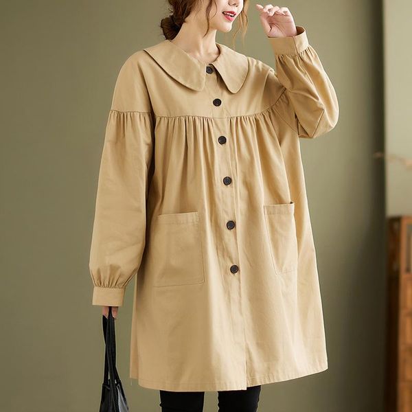 women's trench coats qpfjqd ladies coat polyester turn down collar long sleeve solid color loose spring winter pocket simple, Tan;black
women's trench coats qpfjqd ladies coat polyester turn down collar long sleeve solid color loose spring winter pocket simple, Tan;black