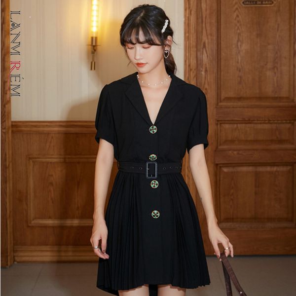 women black sashes dress v-neck short puff sleeve loose fit female fashion summer arrivals 2e1915 210507, Black;gray
women black sashes dress v-neck short puff sleeve loose fit female fashion summer arrivals 2e1915 210507, Black;gray