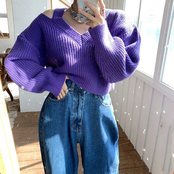 women's sweaters off shoulder autumn winter crop women sweater korean fashion sleeve v neck plus size knitted jumper pullover, White;black
women's sweaters off shoulder autumn winter crop women sweater korean fashion sleeve v neck plus size knitted jumper pullover, White;black