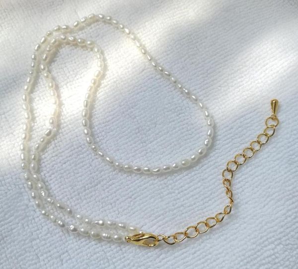 real pearl 3mm white rice necklace gold clasp extend chain natural freshwater women jewelry 14'' 17'' 35cm 43cm chokers, Golden;silver
real pearl 3mm white rice necklace gold clasp extend chain natural freshwater women jewelry 14'' 17'' 35cm 43cm chokers, Golden;silver