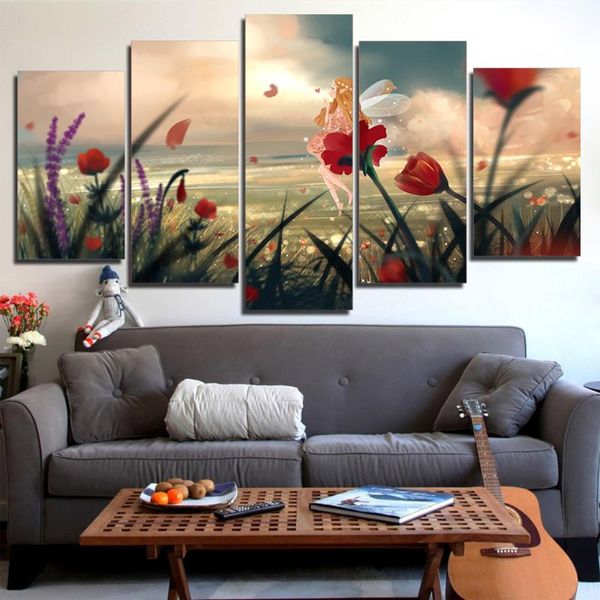 other home decor 5 panel wall art on canvas flower fairy by the sea picture for living room poster
other home decor 5 panel wall art on canvas flower fairy by the sea picture for living room poster