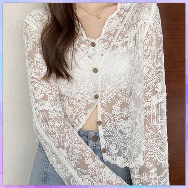 women's swimwear lace crochet women bikini cover up summer croche floral cardigan v-neck long sleeve bathing beach, White;black
women's swimwear lace crochet women bikini cover up summer croche floral cardigan v-neck long sleeve bathing beach, White;black