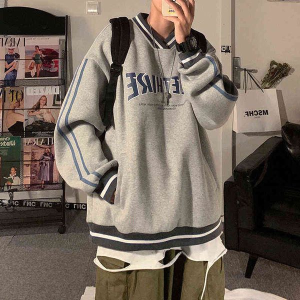 american vintage brand letter printed sweatshirt v neck oversized sweatshirt women men long sleeve street autumn casual 211217, Black
american vintage brand letter printed sweatshirt v neck oversized sweatshirt women men long sleeve street autumn casual 211217, Black