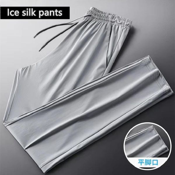 men's pants summer ice silk casual cropped trousers ankle-length multi-color trend sports feet full length, Black
men's pants summer ice silk casual cropped trousers ankle-length multi-color trend sports feet full length, Black