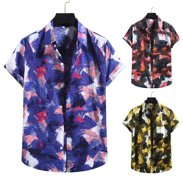 men's casual blouse cotton linen shirt summer short sleeve button printing handsome men shirts, White;black
men's casual blouse cotton linen shirt summer short sleeve button printing handsome men shirts, White;black