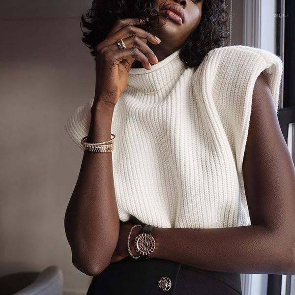 women's sweaters women short sleeve temperament high collar fashion solid color stylish sweater for ladies 2021 autumn winter, White;black
women's sweaters women short sleeve temperament high collar fashion solid color stylish sweater for ladies 2021 autumn winter, White;black