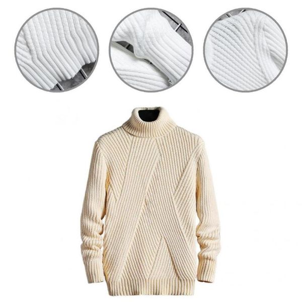 men's sweaters solid color cool casual male washable knitware turtleneck for daily wear, White;black
men's sweaters solid color cool casual male washable knitware turtleneck for daily wear, White;black