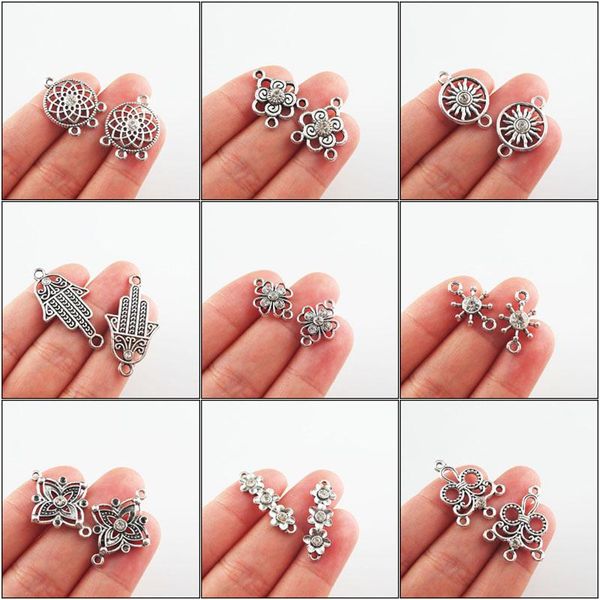 charms fashion clear crystal connectors flower round clover tibetan silver plated pendants retro, Bronze;silver
charms fashion clear crystal connectors flower round clover tibetan silver plated pendants retro, Bronze;silver