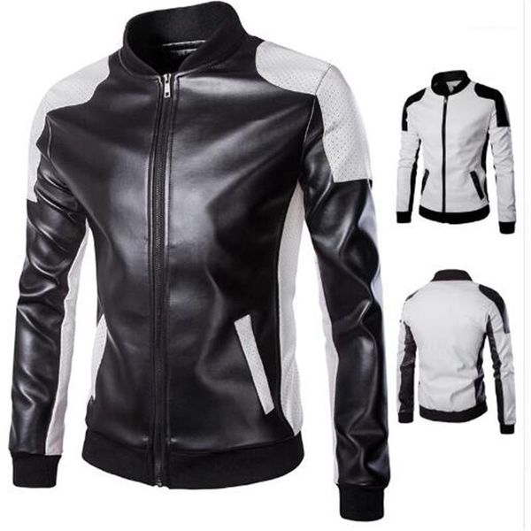 men's fur & faux fashion man's stand collar patchwork sleeve jackets casual mans leather blazer suit jacket classic business slim, Black
men's fur & faux fashion man's stand collar patchwork sleeve jackets casual mans leather blazer suit jacket classic business slim, Black