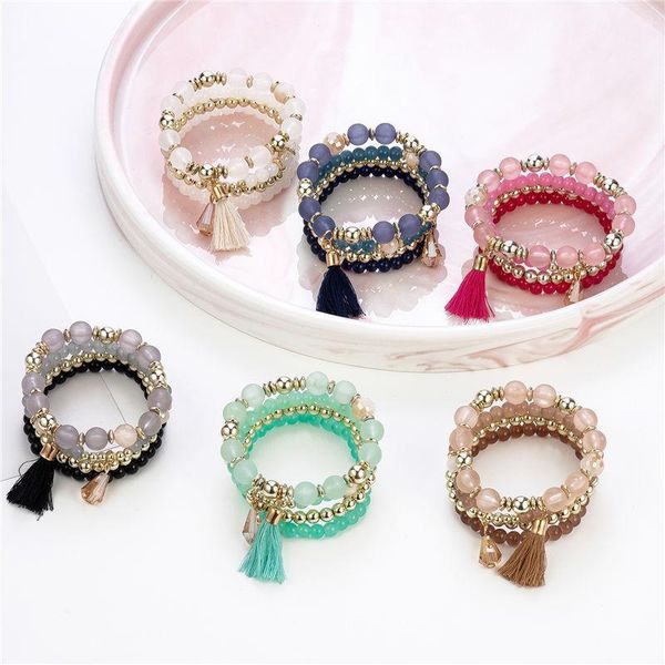 bohemian bracelet ethnic style ladies elastic multilayer handmade tassel beaded for women present charm bracelets, Golden;silver
bohemian bracelet ethnic style ladies elastic multilayer handmade tassel beaded for women present charm bracelets, Golden;silver