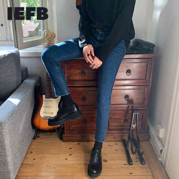 iefb spring ankle length pants for men trendy trousers korean fashion blue jeans mens straight slim elastic leg pants y4528 210524
iefb spring ankle length pants for men trendy trousers korean fashion blue jeans mens straight slim elastic leg pants y4528 210524