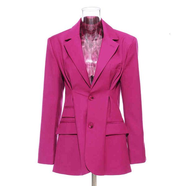 women's suits & blazers twotwinstyle elegant ol style blazer for women lapel collar long sleeve tunic loose ruched suit female fashion, White;black
women's suits & blazers twotwinstyle elegant ol style blazer for women lapel collar long sleeve tunic loose ruched suit female fashion, White;black