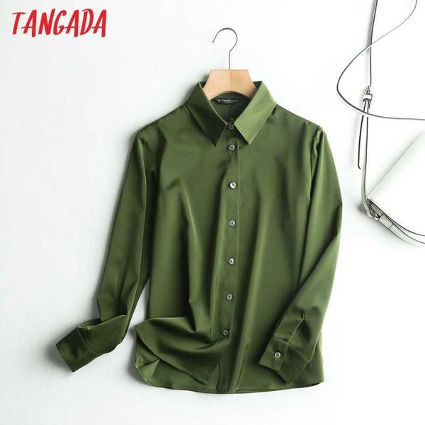 tangada women satin green shirts long sleeve solid turn down elegant office ladies work wear blouses 6d4 210609, White
tangada women satin green shirts long sleeve solid turn down elegant office ladies work wear blouses 6d4 210609, White