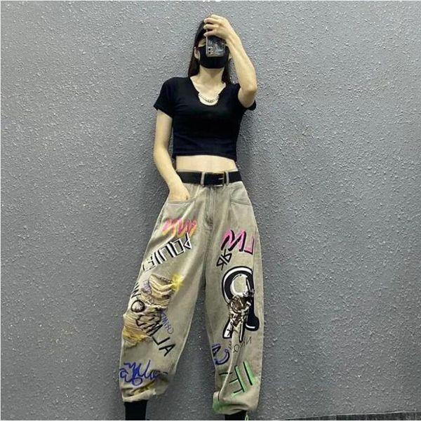 women's jeans street personality summer loose and versatile high-waisted wide-leg harem cropped trousers plus size, Blue
women's jeans street personality summer loose and versatile high-waisted wide-leg harem cropped trousers plus size, Blue