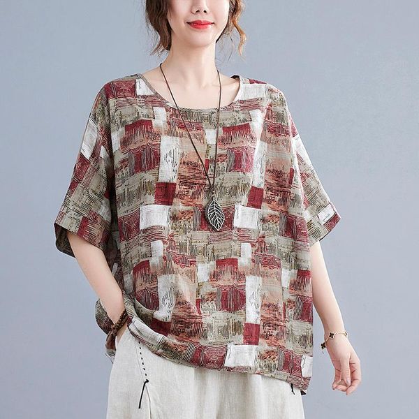 women's t-shirt 100% cotton women summer casual t-shirts 2021 vintage style plaid print loose female short sleeve tees s3893, White
women's t-shirt 100% cotton women summer casual t-shirts 2021 vintage style plaid print loose female short sleeve tees s3893, White