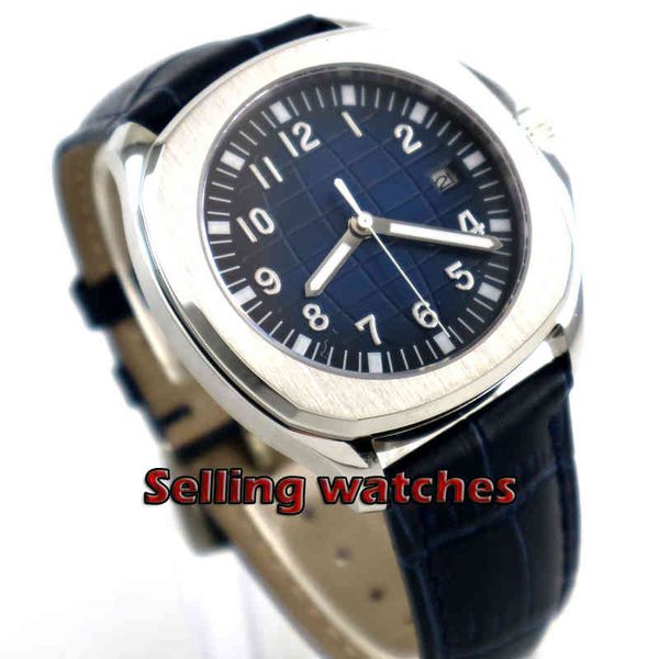 gradient square sterile 40mm bliger blue dial sapphire glass automatic men's watch, Slivery;brown
gradient square sterile 40mm bliger blue dial sapphire glass automatic men's watch, Slivery;brown