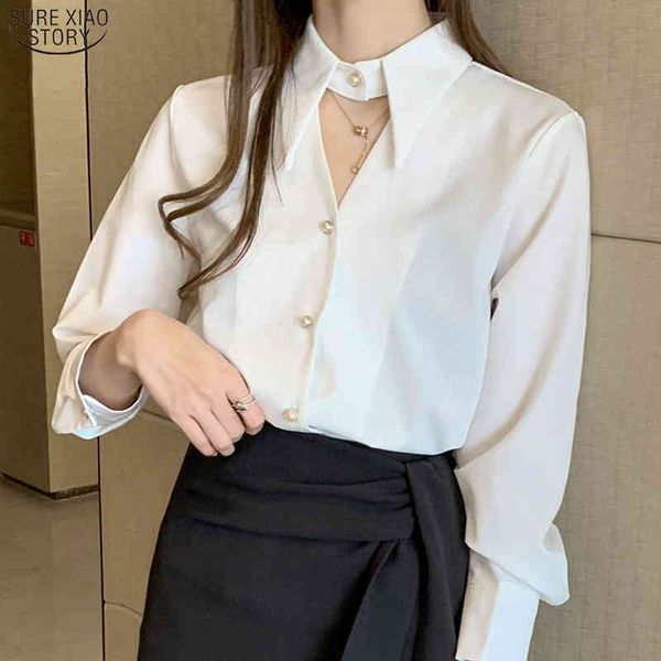women chiffon long sleeve shirts autumn korean office cardigan solid white blouses womens clothing blusas mujer 10500 210508
women chiffon long sleeve shirts autumn korean office cardigan solid white blouses womens clothing blusas mujer 10500 210508