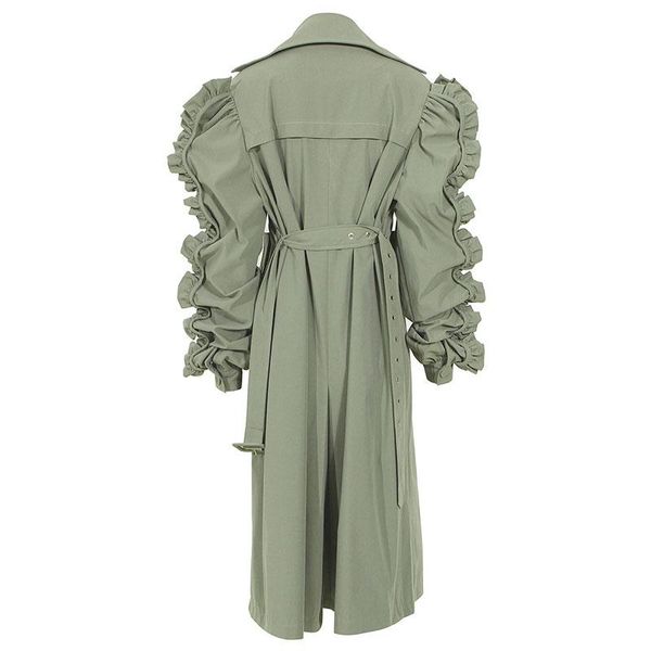women's trench coats women coat 2021 autumn winter exaggerated ruffled double breasted waist and long over the knee windbreaker solid c, Tan;black
women's trench coats women coat 2021 autumn winter exaggerated ruffled double breasted waist and long over the knee windbreaker solid c, Tan;black
