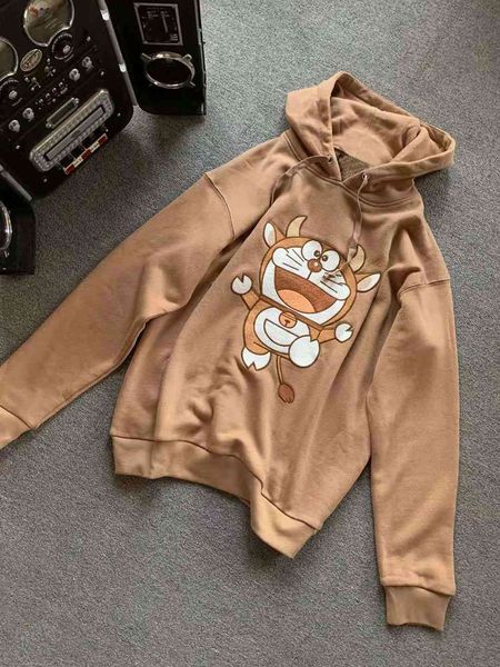 New product in early spring of 2021: cowhorn Doraemon co branded embroidery loose couple's Hooded Sweater men's fashion, Black
New product in early spring of 2021: cowhorn Doraemon co branded embroidery loose couple's Hooded Sweater men's fashion, Black