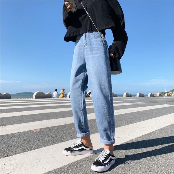 women's jeans s-xl 2021 autumn korean chic style high waist women loose denim pants womens harem (z8693), Blue
women's jeans s-xl 2021 autumn korean chic style high waist women loose denim pants womens harem (z8693), Blue