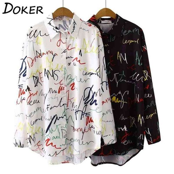 graffiti print blouse women autumn turn-down collar long sleeve plus size office elegant ladies shirts casual and blouses 210604, White
graffiti print blouse women autumn turn-down collar long sleeve plus size office elegant ladies shirts casual and blouses 210604, White