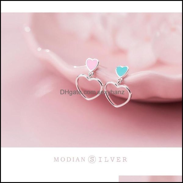 other earrings jewelry modian 2021 romantic blue enamel hearts drop earring for women pure 925 sterling sier dangle fashion fine delivery wa, Golden;silver
other earrings jewelry modian 2021 romantic blue enamel hearts drop earring for women pure 925 sterling sier dangle fashion fine delivery wa, Golden;silver