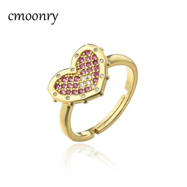 cluster rings cmoonry 2021 trendy white/red cz stone finger gold color heart charm wedding ring women engagement jewelry wholesale, Golden;silver
cluster rings cmoonry 2021 trendy white/red cz stone finger gold color heart charm wedding ring women engagement jewelry wholesale, Golden;silver