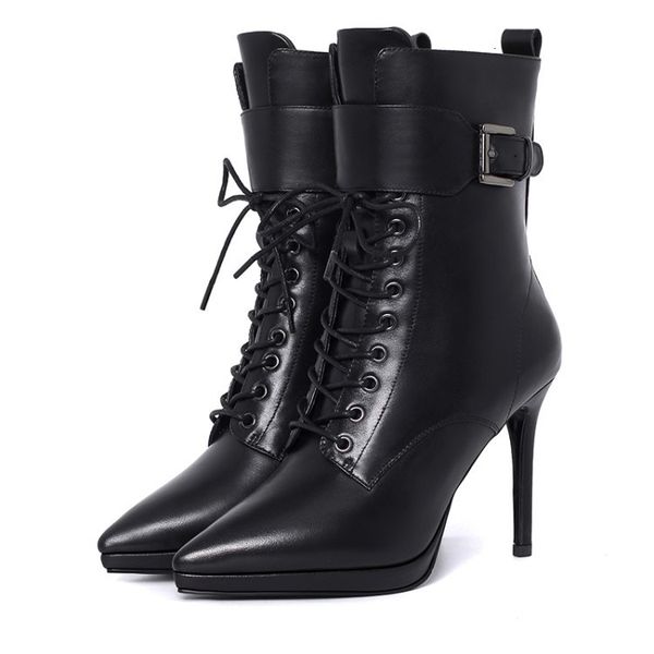 boots ol'woman platform ankle leather boots high heels pointed toe of black white foot women's office shoes size eua 4-9.5 b51c
boots ol'woman platform ankle leather boots high heels pointed toe of black white foot women's office shoes size eua 4-9.5 b51c