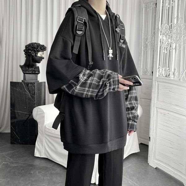 women's hoodies & sweatshirts vintage hoodie women streetwear oversized sweatshirt punk long sleeve pullovers korean 2021 grunge plaid, Black
women's hoodies & sweatshirts vintage hoodie women streetwear oversized sweatshirt punk long sleeve pullovers korean 2021 grunge plaid, Black