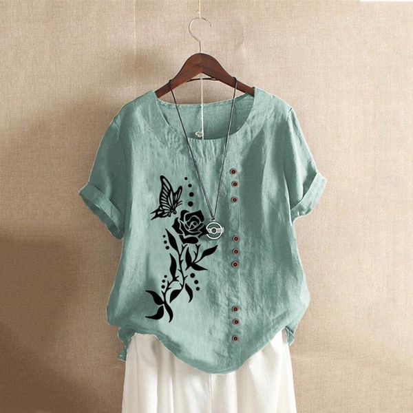 women's blouses & shirts ladies blouse women casual plus size o-neck printed loose button tunic shirt streetwear clothes, White
women's blouses & shirts ladies blouse women casual plus size o-neck printed loose button tunic shirt streetwear clothes, White