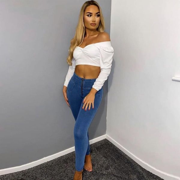 women's jeans shascullfites bulift stretch womens skinny high waist slim fit bum lifting active denim, Blue
women's jeans shascullfites bulift stretch womens skinny high waist slim fit bum lifting active denim, Blue