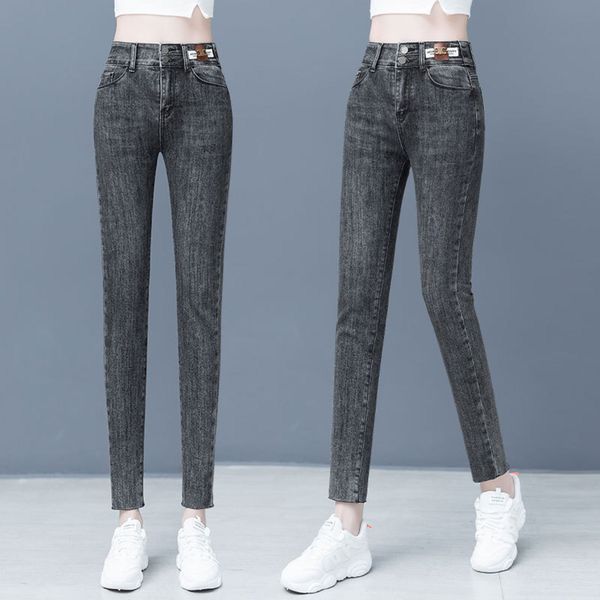 black denim pants women's spring and autumn fashion casual with small feet thin l-102250, Blue
black denim pants women's spring and autumn fashion casual with small feet thin l-102250, Blue
