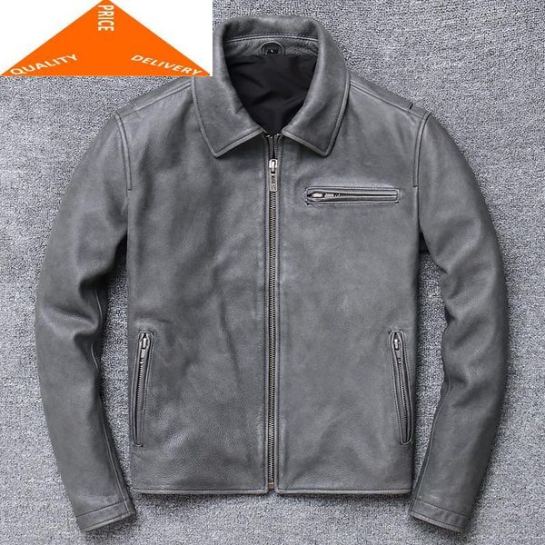 men's leather & faux genuine winter 100% jacket men chaqueta 2021 natural streetwear real cow coat mens veste cuir homme 9995, Black
men's leather & faux genuine winter 100% jacket men chaqueta 2021 natural streetwear real cow coat mens veste cuir homme 9995, Black