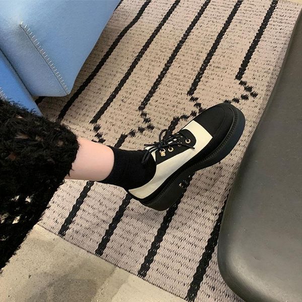 dress shoes 2021 spring and autumn lolita women's vulcanized platform casual comfortable cross lace thick bottom british style, Black
dress shoes 2021 spring and autumn lolita women's vulcanized platform casual comfortable cross lace thick bottom british style, Black