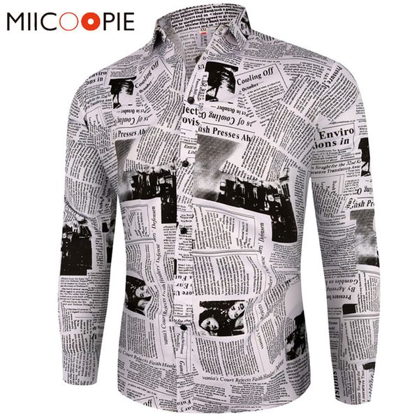 new arrival casual business plaid shirts men dress vintage newspaper print long sleeve social mens floral shirts -3xl kg-273, White;black
new arrival casual business plaid shirts men dress vintage newspaper print long sleeve social mens floral shirts -3xl kg-273, White;black