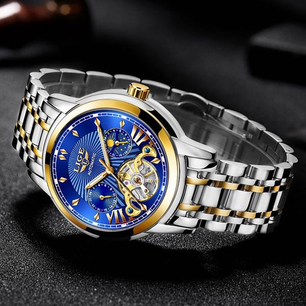 wristwatches lige business watch men automatic mechanical tourbillon luxury fashion stainless steel sport watches relogio masculino, Slivery;brown
wristwatches lige business watch men automatic mechanical tourbillon luxury fashion stainless steel sport watches relogio masculino, Slivery;brown