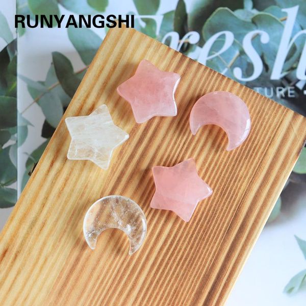 decorative objects & figurines 1pc natural rose quartz crystal crafts hand carving healing stone clear star and moon ornaments
decorative objects & figurines 1pc natural rose quartz crystal crafts hand carving healing stone clear star and moon ornaments