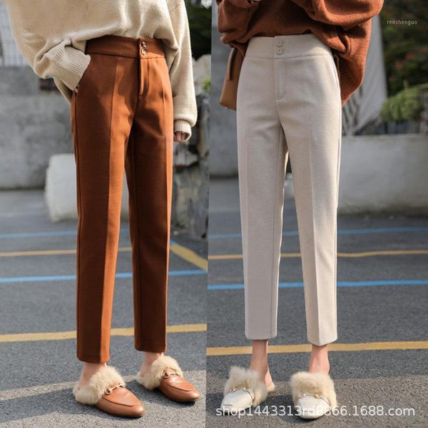 autumn winter of tall waist straight loose 2021 nine points to thicken the sense casual pants falling trousers women's & capris, Black;white
autumn winter of tall waist straight loose 2021 nine points to thicken the sense casual pants falling trousers women's & capris, Black;white