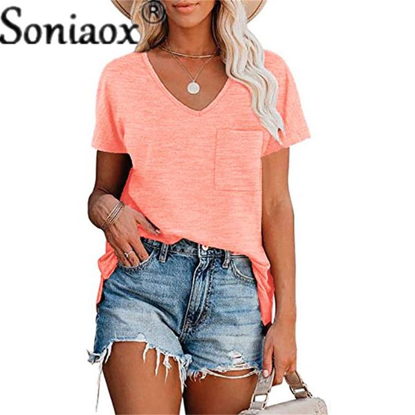 women's t-shirt 2021 summer fashion women elegant solid color pocket ladies tees casual v-neck short sleeve female t shirt, White
women's t-shirt 2021 summer fashion women elegant solid color pocket ladies tees casual v-neck short sleeve female t shirt, White