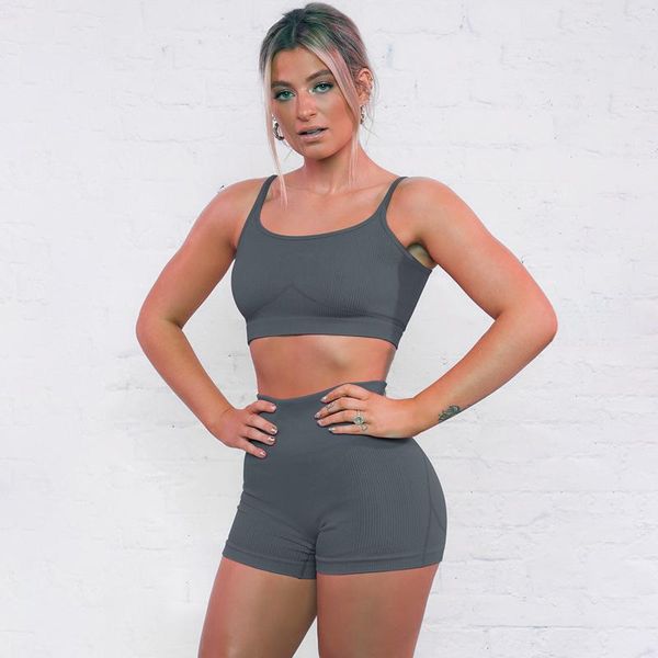 women's tracksuits women seamless yoga sets comfortable summer fitness sportwear elastic high waist shorts slim fit breathble crop top, Gray
women's tracksuits women seamless yoga sets comfortable summer fitness sportwear elastic high waist shorts slim fit breathble crop top, Gray