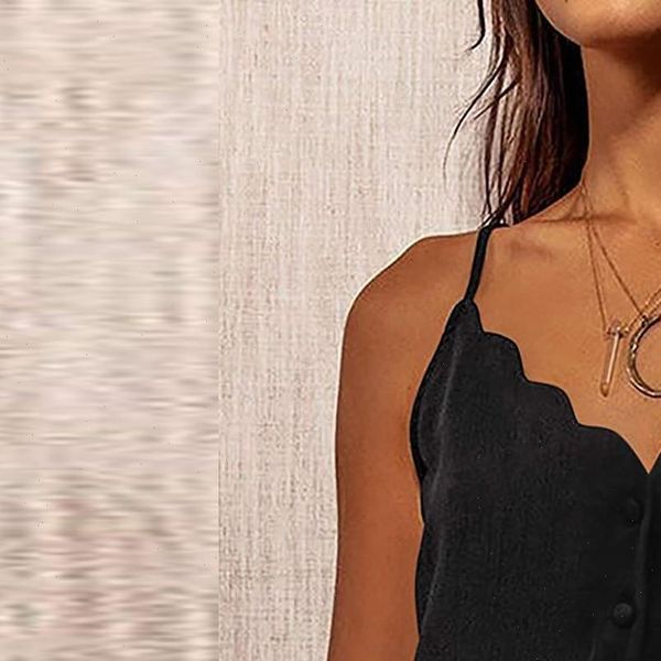 black thin wild solid women tank vest summer strap basic chiffon sleeveless y2k camisole, White
black thin wild solid women tank vest summer strap basic chiffon sleeveless y2k camisole, White