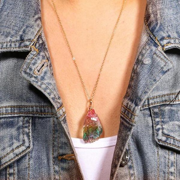 pendant necklaces natural rainbow stone necklace magnetic crystal chakra rock chain quartz jewelry yoga exercise for family party gift, Silver
pendant necklaces natural rainbow stone necklace magnetic crystal chakra rock chain quartz jewelry yoga exercise for family party gift, Silver