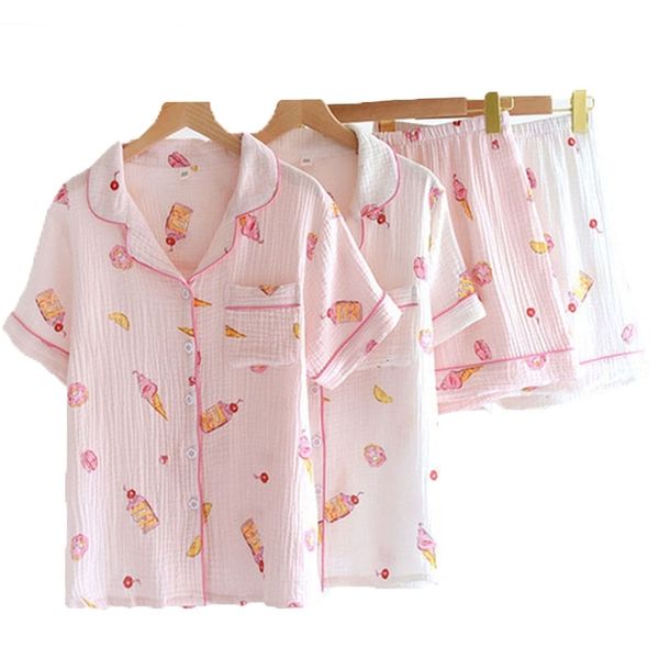 women's sleepwear summer loose thin ladies soft turn-down collar cartoon cake & ice-cream printed household pajamas set women swee, Black;red
women's sleepwear summer loose thin ladies soft turn-down collar cartoon cake & ice-cream printed household pajamas set women swee, Black;red