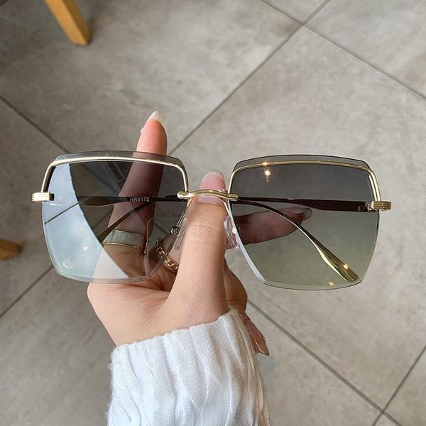 sunglasses 6172 square for women men rimless sun glasses vintage metal frame shades zonnebril dame, White;black
sunglasses 6172 square for women men rimless sun glasses vintage metal frame shades zonnebril dame, White;black