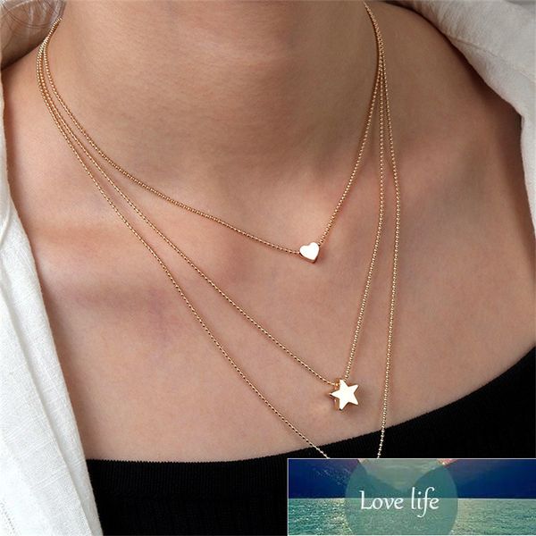 bohemia simple star moon love pendant necklace for women charming gold multi-layer clavicle chain fashion new year jewelry gifts, Silver
bohemia simple star moon love pendant necklace for women charming gold multi-layer clavicle chain fashion new year jewelry gifts, Silver