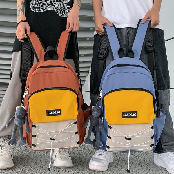 fashion women's backpack student school bags for girls contrast color travel bag
fashion women's backpack student school bags for girls contrast color travel bag