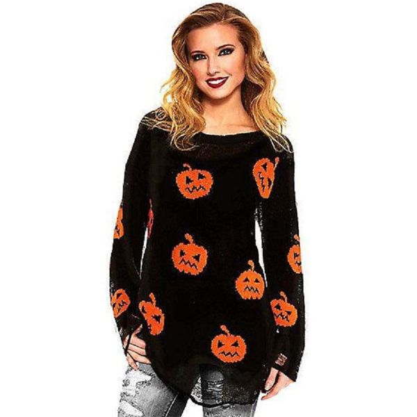 women's sweaters halloween pumpkin print sweater women winter round neck casual knitted irregular pull femme pullover swetry d30, White;black
women's sweaters halloween pumpkin print sweater women winter round neck casual knitted irregular pull femme pullover swetry d30, White;black