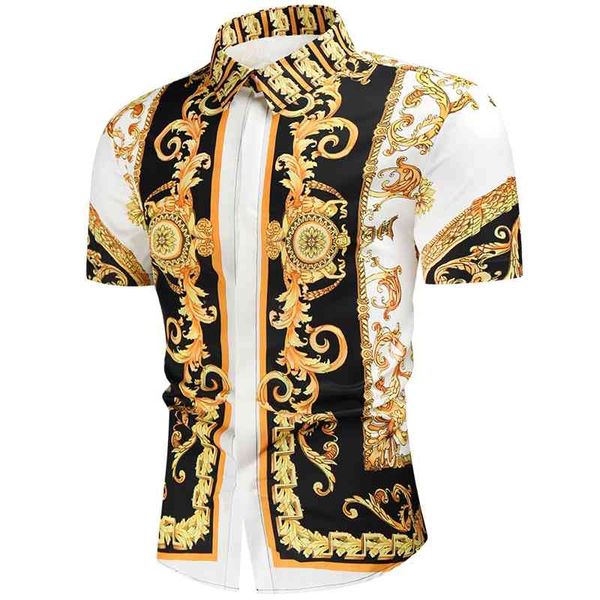 2021 new men's family style printing summer fashion short sleeve shirt men, White;black
2021 new men's family style printing summer fashion short sleeve shirt men, White;black
